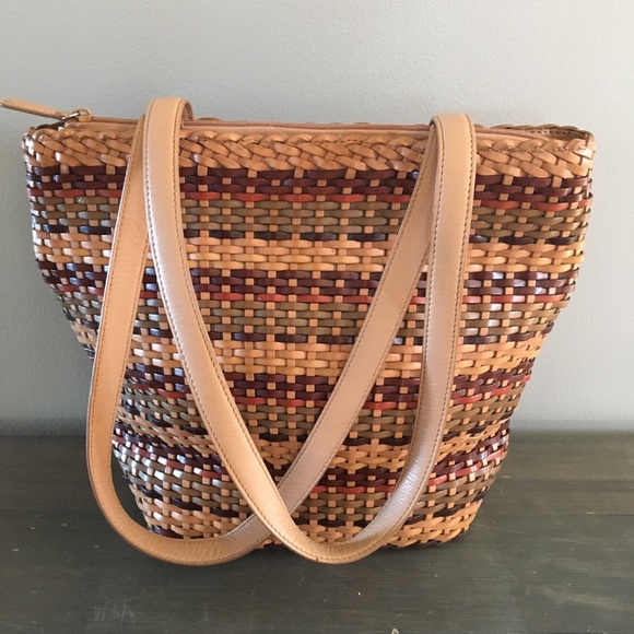Fossil Handbags - Fossil leather woven bag